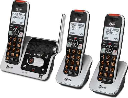 Miniatura 13 de AT&T BL102-2 DECT 6.0 - Juego de 2 teléfonos inalámbricos para el hogar con contestador