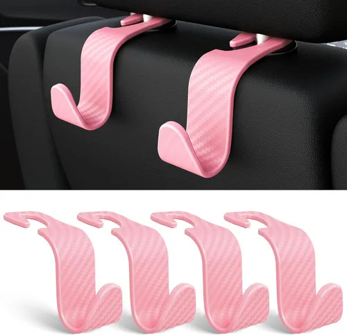 Miniatura 7 de Amooca - Gancho para reposacabezas de asiento de coche, 4 unidades, organizador de almacenamiento universal para bolso de mano, abrigo, ajuste Azul