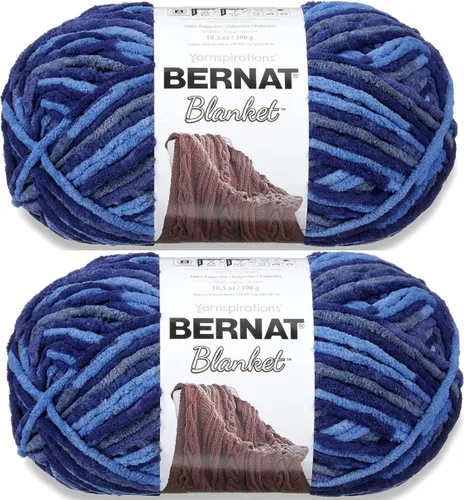 Miniatura 58 de Bernat - Estambre para mantas súper esponjoso acrílico, 2 paquetes de 300g/10.5 onzas, #6, chenilla gruesa de peso pesado para tejer y crochet