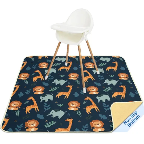 Basumee Tapete de Splat Mat para silla de bebé, impermeable, tapete de salpicaduras para debajo de la silla alta, tapete para atrapar alimentos para