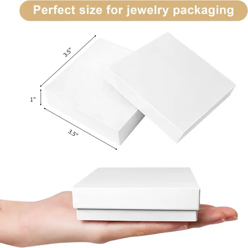 Miniatura 2 de cajas de regalo de joyería, paquete de 20 cajas de regalo pequeñas con tapas para collar, anillo, pulsera, aretes, caja de exhibición, caja