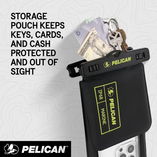 Miniatura 2 de Pelican Marine - Bolsa impermeable para teléfono IP68 con bolsillo de almacenamiento (grande) - Estuche impermeable flotante para teléfono