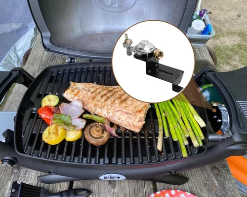 Miniatura 6 de Outspark 80477 Regulador de válvula de parrilla de gas para parrilla de gas Weber Q100 Q120, piezas de repuesto de regulador de parrilla para Weber