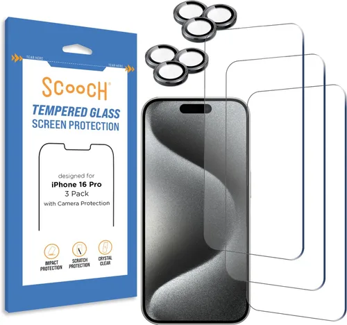 Miniatura 14 de Scooch Protector de pantalla 5 en 1 para iPhone 11 (paquete de 3) con protector de lente de cámara (paquete de 2) vidrio templado 9H de alta