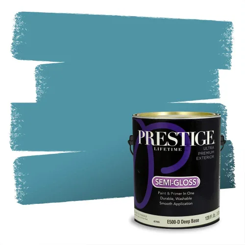 Miniatura 1658 de Pintura Exterior + imprimación PRESTIGE, todo-en-uno, 1 galón, acabado mate, color comparable al Valspar* Royal Gray* VS151-Gris real