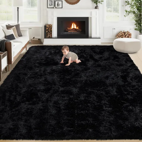 Miniatura 42 de Alfombra de pasillo 2x6 para dormitorio: Alfombras suaves de pelo largo lavables, pequeña alfombra de interior de felpa difusa para pasillo, junto a