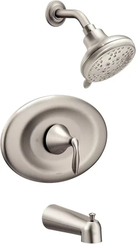 Miniatura 2 de Moen T2139EPBN Eva Posi-Temp Eco-Performance - Kit de molduras para bañera y ducha, requiere válvula, níquel cepillado
