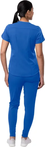 Miniatura 2 de Adar Pro - Conjunto médico moderno para mujer - Camiseta médica moderna con cuello en V y pantalón médico, pantalón de yoga