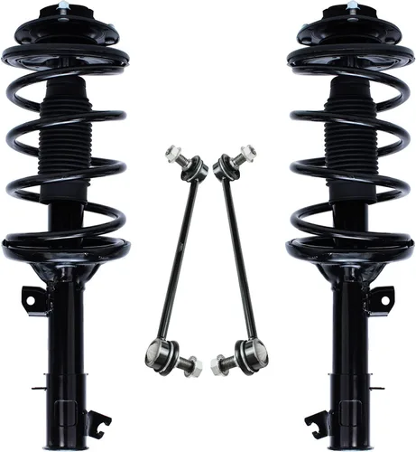 Miniatura 60 de Detroit Axle - Kit de 4 piezas RWD Puntales Delanteros Barras Estabilizadoras para Ford F-150 2021 2022 2023 2024, 2 Puntales con Resorte Helicoidal