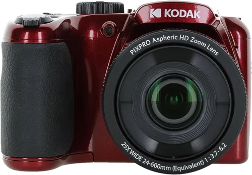 Miniatura 2 de Kodak Pixpro AZ255 Cámara digital en rojo (AZ255RD) El paquete incluye: tarjeta de memoria de 128 GB, baterías recargables, funda, trípode flexible