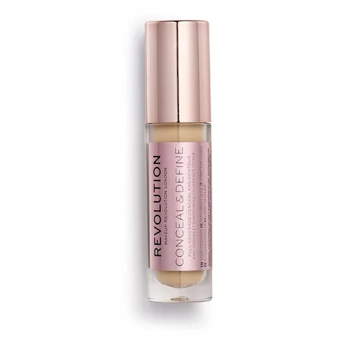 Miniatura 15 de Makeup Revolution Oculta y define el corrector, cobertura completa y acabado mate, C12.2 para tonos de piel medianos/bronceados, vegano y libre