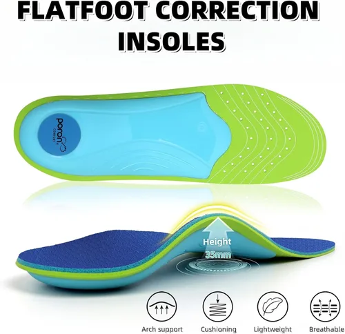 Miniatura 8 de Plantillas para pies para fascitis plantar, soporte para el arco, insertos ortopédicos, alivian los pies planos y el arco alto, Azul