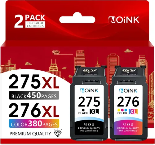 NOINK Paquete combinado de cartuchos de tinta 275XL 276XL de alto rendimiento de repuesto para Canon PG-275 XL CL-276 XL – Compatible con impresoras