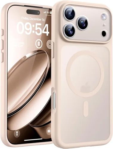 Miniatura 34 de TOCOL Funda magnética 3 en 1 para iPhone 14 Pro, mejorada [protección completa de cámara] con 2 protectores de pantalla, funda de grado militar Azul