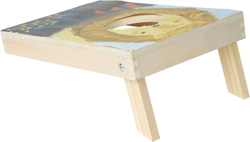 Miniatura 5 de Manhattan Toy Wild Ones - Juego de 10 piezas de madera para interiores y exteriores, juego de lanzamiento de bolsas de Cornhole para niños de 3 años