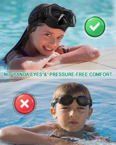 Miniatura 6 de WSTOO Kids Swim Goggles with Nose Cover to Prevent Water Inhaling, Anti-Fog Leak-Proof Swimming Mask for Boys Girls Age 5-12