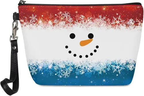 Miniatura 20 de Upetstory Bolsa de maquillaje de animales, bolso pequeño de cuero para cosméticos de viaje para niñas y mujeres, bolso de mano para lápiz labial