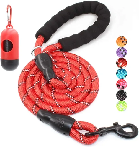 Miniatura 33 de BAAPET Correa para perro de 2/4/5/6 pies con cómodo mango acolchado e hilos altamente reflectantes para perros pequeños, medianos y grandes