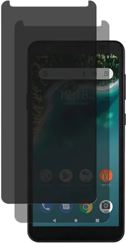 Protector de pantalla de privacidad para ZTE Avid 589 (2 unidades), no cobertura completa, vidrio templado, antiarañazos, antiarañazos, dureza 9H,