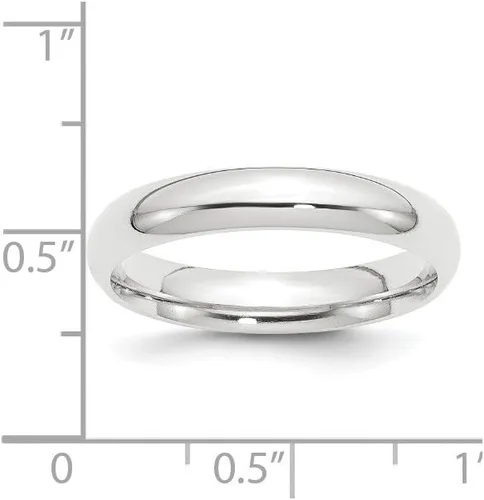 Miniatura 2 de Anillo de boda clásico de platino sólido de 0.157 in de ajuste cómodo