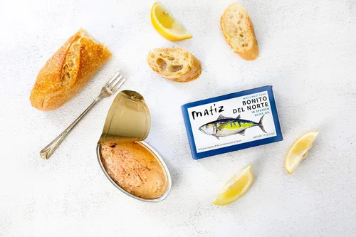 Miniatura 4 de Matiz Bonito Del Norte, 4 onzas, Atún de Carne Blanca en Aceite de Oliva (5 Latas)