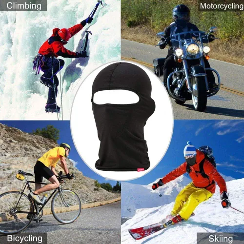 Miniatura 2 de Balaclava Face Mask, 2 Pack Lightweight Motorcycle Black Warmer Ski Mask for Men Bandana