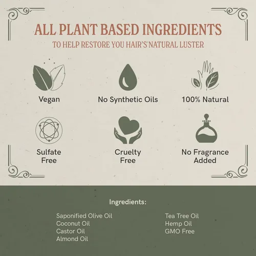 Miniatura 3 de J·R·LIGGETT'S Barra de champú – Fórmula de árbol de té, barra de champú sólida totalmente natural para cabello con aceite de coco y aceite