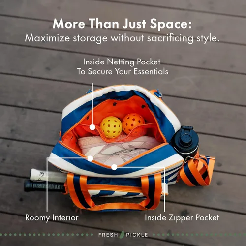Miniatura 3 de Lola Bolsa Tote de Pickleball para Mujeres - Bolsa de Pickleball de Diseñador con Almacenamiento de Paleta, Bolsillos con Cremallera y Correa