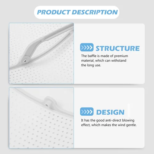 Miniatura 9 de Holibanna 1 Unidades de aire acondicionado Parabrisas Draft Stopper para ventanas Accesorios interiores Aire acondicionado para habitación Deflector