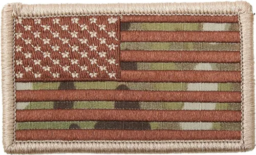 Miniatura 5 de Rothco Parche de la bandera americana, gancho trasero (reverso negro/plateado)