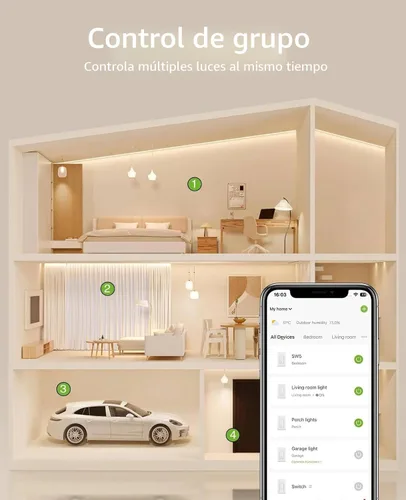 Miniatura 6 de Interruptores inteligentes GHome Smart para luces, interruptor de luz WiFi inteligente funciona con Alexa y Google Home, un solo polo, requiere