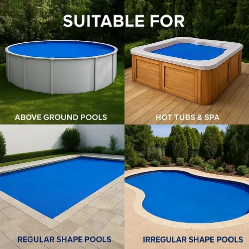 Miniatura 4 de SunHeater Manta Solar para Piscina - Cubierta Térmica Rectangular de Servicio Pesado con Burbujas - Calentador Solar de Piscina de Transferencia