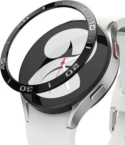 Ringke Bisel Styling Compatible con Samsung Galaxy Watch 5 1.575 in y Galaxy Watch 4 (1.575 in) Marco Adhesivo Anillo Cubierta Anti arañazos [Acero