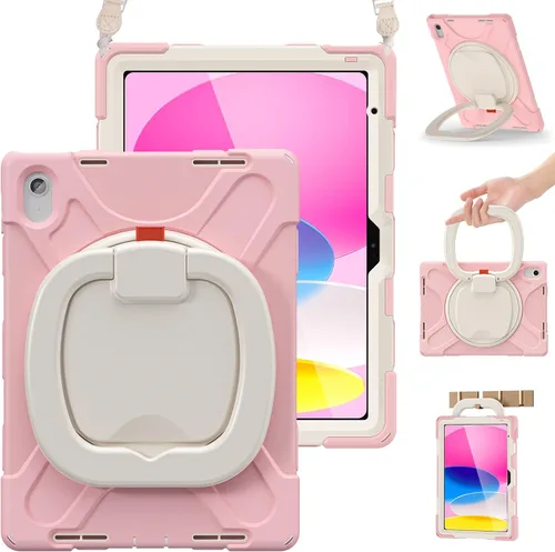 Miniatura 9 de BRAECN Funda para iPad (A16) de 11ª/10ª generación de 11 pulgadas/10.9 pulgadas 2025/2022, funda de silicona resistente con protector de pantalla