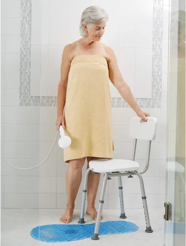 Miniatura 7 de Carex Silla de ducha con respaldo, silla de baño y asiento de ducha para ancianos, discapacitados y discapacitados, 350 libras, fácil montaje