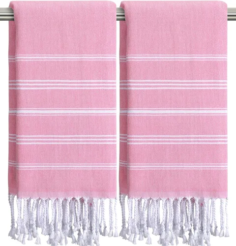 Miniatura 18 de cabanana Toallas de mano para baño, paquete de 2, 20 x 30 pulgadas, 100% algodón, toallas de mano turcas, superabsorbentes y de secado rápido, Aqua
