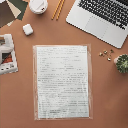 Miniatura 5 de MAGICLULU Fundas para carpeta, 50 páginas para álbumes de fotos autoadhesivas, de plástico, insertadas, bolsillos para postales, álbumes de hojas