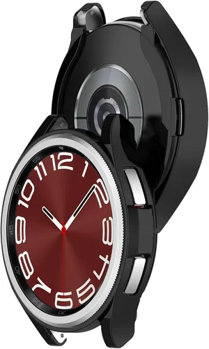 Miniatura 6 de Funda compatible con Samsung Galaxy Watch 6 Classic de 1.693 in 2023, suave TPU chapado en todo el contorno, a prueba de arañazos, funda protectora