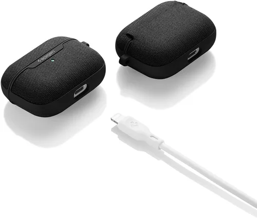 Miniatura 7 de Spigen Urban Fit - Funda para AirPods Pro (2019), funda de tela prémium con mosquetón, color negro