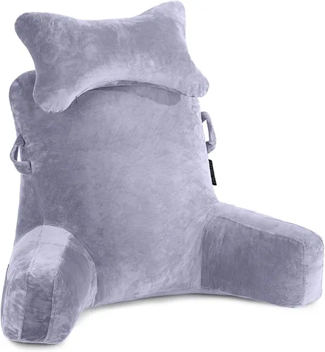 Miniatura 8 de SLIGUY Almohada de Lectura - Almohada de Descanso para Cama con Rollo de Cuello Desmontable y Brazo de Soporte Más Alto para Sentarse en la Cama