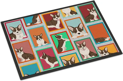 Miniatura 142 de Caroline's Treasures MLM1149MAT - Felpudo rojo Border Collie de 18 x 27 pulgadas, para interiores y exteriores, para entrada, antideslizante, Border