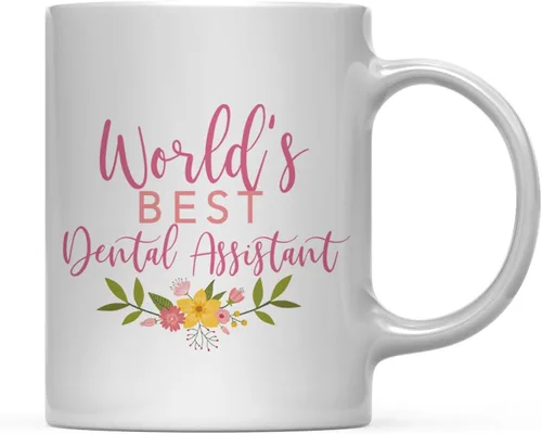 Miniatura 23 de Andaz Press Taza de café de 11 oz, regalo de broma de la mejor abbuela del mundo, diseño floral, paquete de 1