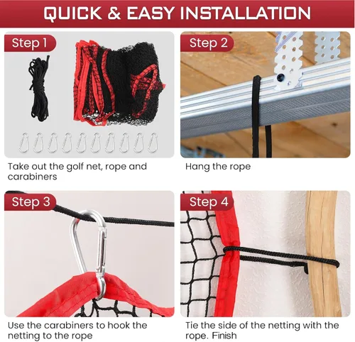 Miniatura 3 de Red de Golf, 10 pies, 15 pies, 20 pies Red Deportiva - Red de Práctica Multi-Deportiva de Servicio Pesado y Alto Impacto para Golf, Béisbol, Fútbol