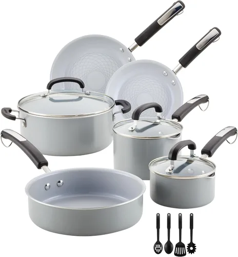 Miniatura 12 de Sartén antiadherente de cerámica EcoAdvantage de Farberware, 10 pulgadas, Aqua Aguamarina