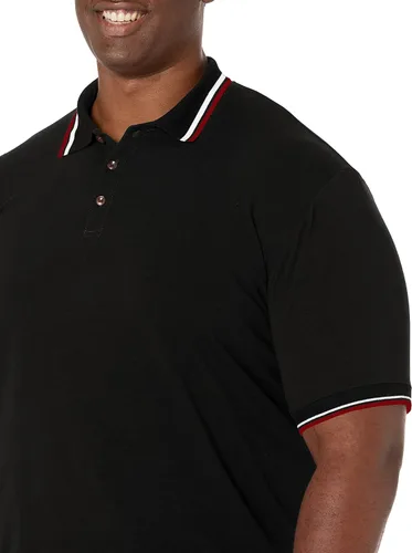 Miniatura 3 de MLANM Men's Polo Regular-Fit Quick-Dry Golf Striped Short Sleeve Collared T-Shirts