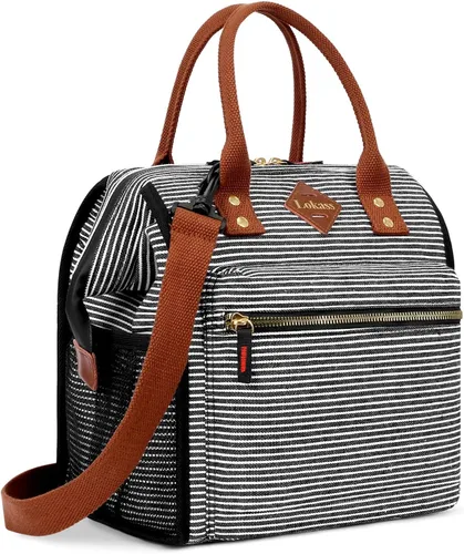 Miniatura 9 de LOKASS - Lonchera aislada para mujeres - Bolsa de almuerzo reutilizable de 10 L para mujeres - Bolsa térmica tipo hielera a prueba de fugas
