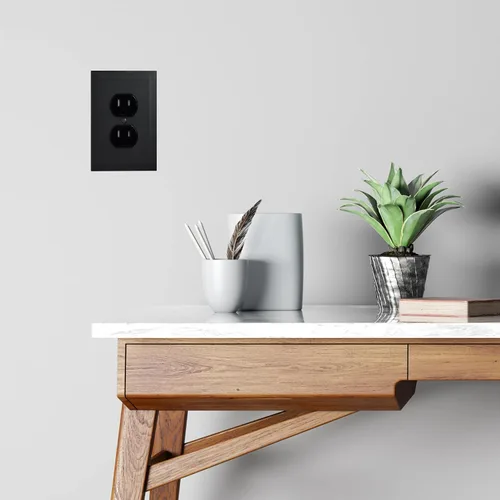 Miniatura 7 de Questech Cubiertas de tomacorrientes, placas de pared dúplex individuales, placas de interruptor de 1 banda, tamaño estándar, cubiertas de toma