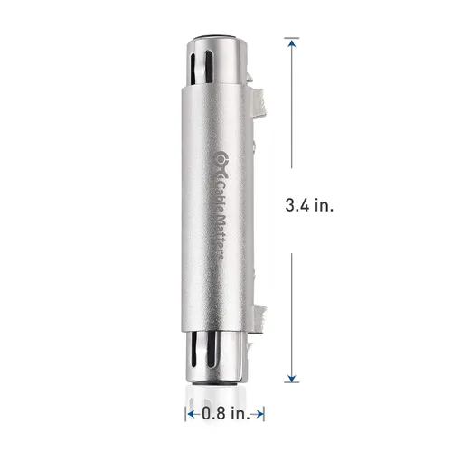 Miniatura 6 de Cable Matters Paquete de 2 adaptadores de cambio de género XLR a XLR - hembra a hembra