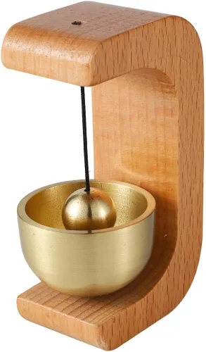 IcosaMro Timbre magnético de madera para comerciantes, timbre zen cuando la puerta se abre para el hogar y el negocio, campana colgante para