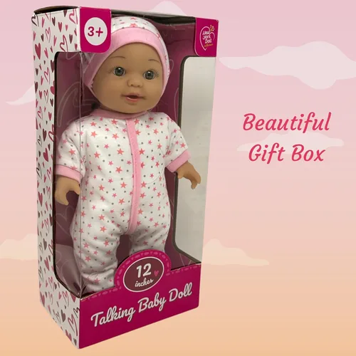 Miniatura 4 de Muñecas de bebé que hablan de 12 pulgadas para niñas de 3 años – Muñeca interactiva de cuerpo suave para niños que pueden hablar, llorar, cantar